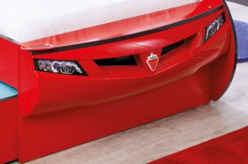 CARBED Кровать-машина Coupe с выдвижной кроватью Red 20.03.1306.00 в Среднеколымске - srednekolymsk.katalogmebeli.com | фото 2