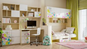 Детская комната Флёр (Белый/корпус Клен) в Среднеколымске - srednekolymsk.katalogmebeli.com | фото