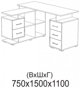 Компьютерный стол угловой СКМУ-3 белый в Среднеколымске - srednekolymsk.katalogmebeli.com | фото 2