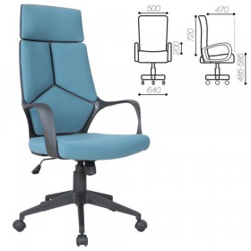 Кресло офисное BRABIX Prime EX-515 (голубая ткань) в Среднеколымске - srednekolymsk.katalogmebeli.com | фото 1