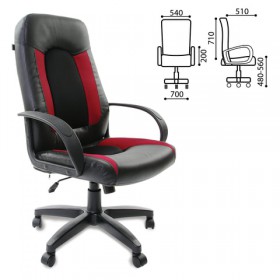 Кресло офисное BRABIX Strike EX-525 (черно-красный) в Среднеколымске - srednekolymsk.katalogmebeli.com | фото 1