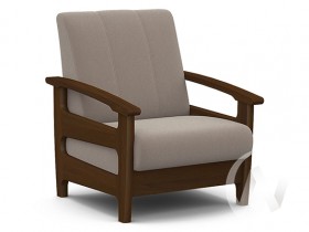 Кресло для отдыха Омега (орех лак/CATANIA COCOA) в Среднеколымске - srednekolymsk.katalogmebeli.com | фото 1