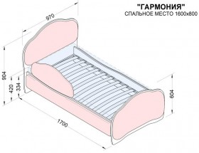Кровать 160 Гармония 31 Светло-сиреневый (мягкий бортик) в Среднеколымске - srednekolymsk.katalogmebeli.com | фото 2