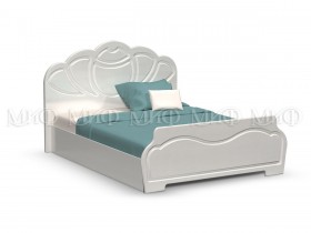 Кровать 1,6м Гармония (Белый/Белый глянец) в Среднеколымске - srednekolymsk.katalogmebeli.com | фото 1