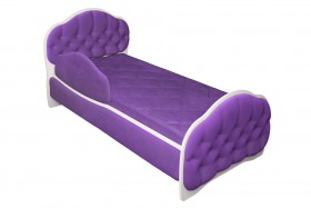 Кровать 170 Гармония 32 Фиолетовый (мягкий бортик) в Среднеколымске - srednekolymsk.katalogmebeli.com | фото