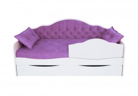 Кровать 170 серии Иллюзия Лайт 1 ящик 32 Фиолетовый (подушки) в Среднеколымске - srednekolymsk.katalogmebeli.com | фото 1
