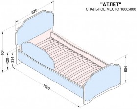 Кровать 180 Атлет 76 Зелёный (мягкий бортик) в Среднеколымске - srednekolymsk.katalogmebeli.com | фото 2