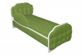 Кровать 190 Атлет Lux 76 Зелёный (мягкий бортик) в Среднеколымске - srednekolymsk.katalogmebeli.com | фото