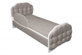 Кровать 190 Атлет Lux 96 Серый (мягкий бортик) в Среднеколымске - srednekolymsk.katalogmebeli.com | фото
