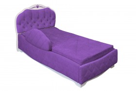 Кровать 190 Гармония Lux 32 Фиолетовый (мягкий бортик) в Среднеколымске - srednekolymsk.katalogmebeli.com | фото 1