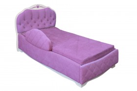 Кровать 190 Гармония Lux 67 Светло-фиолетовый (мягкий бортик) в Среднеколымске - srednekolymsk.katalogmebeli.com | фото