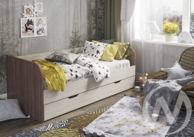 Кровать детская Балли 2-х уровневая (шимо темный/шимо светлый) в Среднеколымске - srednekolymsk.katalogmebeli.com | фото