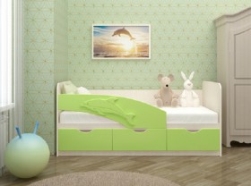 Кровать детская 1,6м Дельфин (Розовый металлик) в Среднеколымске - srednekolymsk.katalogmebeli.com | фото 2
