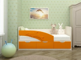 Кровать детская 1,6м Дельфин (Розовый металлик) в Среднеколымске - srednekolymsk.katalogmebeli.com | фото 4