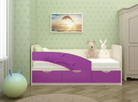 Кровать детская 1,6м Дельфин (Розовый металлик) в Среднеколымске - srednekolymsk.katalogmebeli.com | фото 8