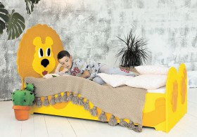 Кровать детская Лева 1.6 Желтый/Оранжевый в Среднеколымске - srednekolymsk.katalogmebeli.com | фото