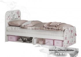 Кровать детская с ящиками КР-10 Малибу в Среднеколымске - srednekolymsk.katalogmebeli.com | фото 2