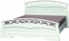 Кровать Грация-1 из массива сосны 900*2000 Белый античный в Среднеколымске - srednekolymsk.katalogmebeli.com | фото 5