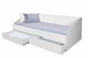 Кровать одинарная "Фея - 3" (симметричная) New/(белый / белый / ДВПО: белый) в Среднеколымске - srednekolymsk.katalogmebeli.com | фото 3