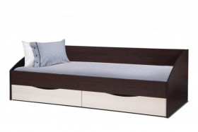Кровать одинарная "Фея - 3" (симметричная) New (венге / вудлайн кремовый / ДВПО: белый) в Среднеколымске - srednekolymsk.katalogmebeli.com | фото 1