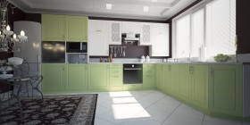 Модульная кухня Парма 1,6 м (Бирюза) в Среднеколымске - srednekolymsk.katalogmebeli.com | фото