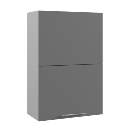 Ройс ВПГПМ 600 Шкаф верхний высокий Blum Aventos HF (Черника софт/корпус Серый) в Среднеколымске - srednekolymsk.katalogmebeli.com | фото