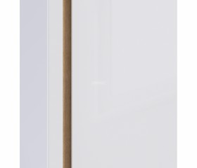 Веста СБ-2259 Шкаф 2х дверный с зеркалом Дуб Бунратти/Белый глянец в Среднеколымске - srednekolymsk.katalogmebeli.com | фото 3