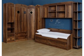 Шкаф комбинированный для одежды «Навигатор» (Дуб Каньон) в Среднеколымске - srednekolymsk.katalogmebeli.com | фото 3