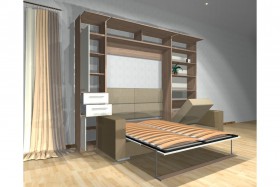 Шкаф-кровать с диваном Каролина в Среднеколымске - srednekolymsk.katalogmebeli.com | фото 3