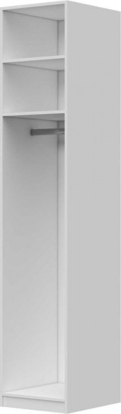 Шкаф ШР-1 без зеркала Вива (Белый/Белый глянец/Платина) в Среднеколымске - srednekolymsk.katalogmebeli.com | фото 3