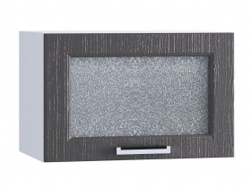 Шкаф верхний горизонтальный со стеклом 500, ШВГС 500 (Клен серый/корпус белый) в Среднеколымске - srednekolymsk.katalogmebeli.com | фото