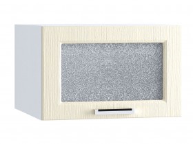 Шкаф верхний горизонтальный со стеклом 510, ШВГС 510 (Клен крем/корпус белый) в Среднеколымске - srednekolymsk.katalogmebeli.com | фото