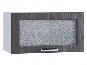 Шкаф верхний горизонтальный со стеклом 600, ШВГС 600 (Клен серый/корпус белый) в Среднеколымске - srednekolymsk.katalogmebeli.com | фото