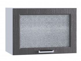 Шкаф верхний горизонтальный со стеклом 609, ШВГС 609 (Клен серый/корпус белый) в Среднеколымске - srednekolymsk.katalogmebeli.com | фото