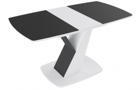 Стол обеденный «Гарда» Тип 1 (Белый/Стекло матовое черный графит) в Среднеколымске - srednekolymsk.katalogmebeli.com | фото 5