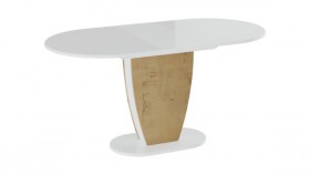 Стол обеденный «Монреаль» Тип 1 (Белый глянец/Бунратти) в Среднеколымске - srednekolymsk.katalogmebeli.com | фото 2