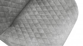 Стул «Оливер» К1С Черный муар/Микровелюр Wellmart Silver в Среднеколымске - srednekolymsk.katalogmebeli.com | фото 3