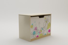 Ящик для игрушек Флёр (Белый/корпус Клен) в Среднеколымске - srednekolymsk.katalogmebeli.com | фото