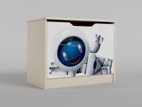 Ящик для игрушек Санни (Белый/корпус Клен) в Среднеколымске - srednekolymsk.katalogmebeli.com | фото